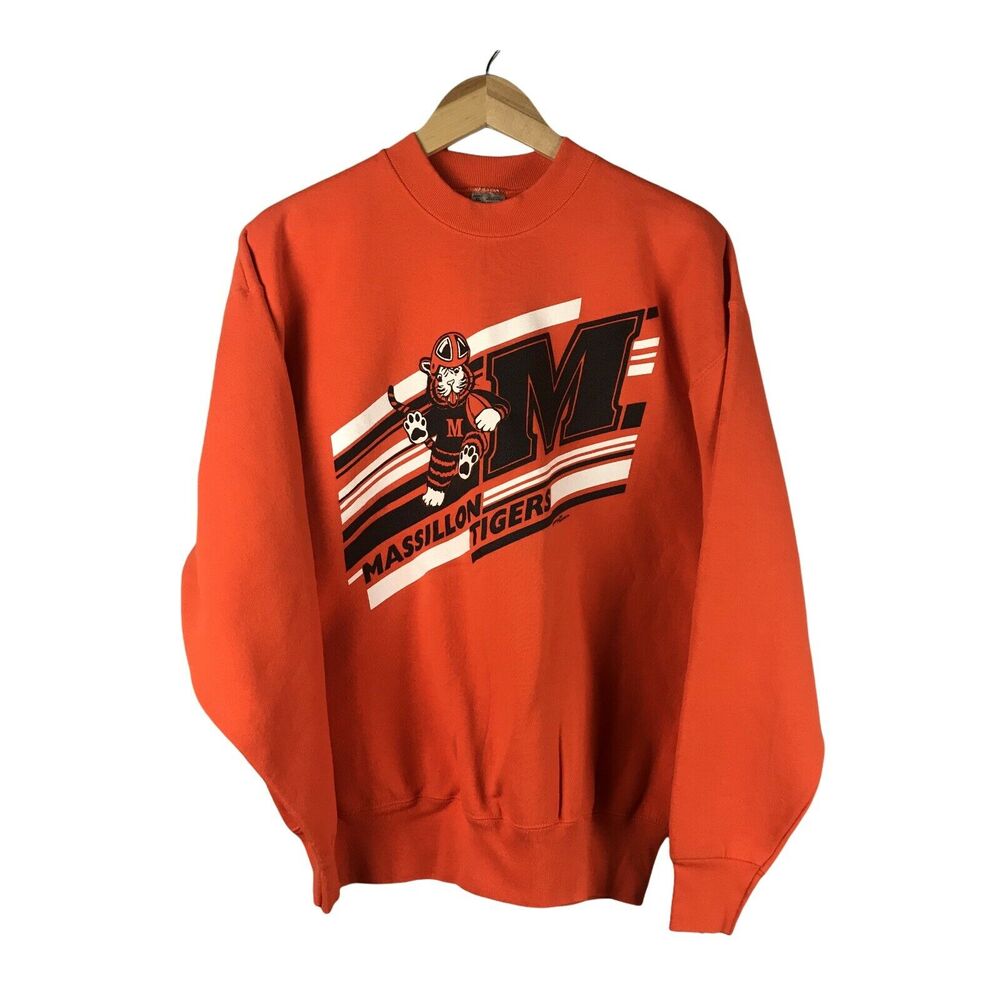 Vintage Massillon Tigers 1994 Crew neck Size Xl Orange‎